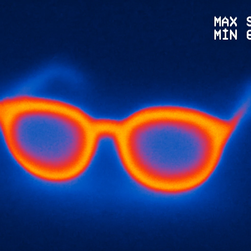 Glasses in the style of YK2 emoji