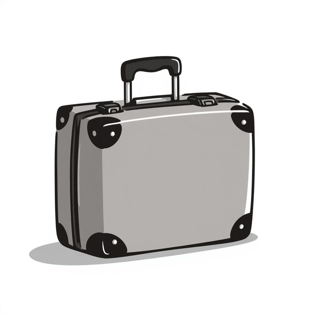 A brown travel case or suitcase with handle emoji