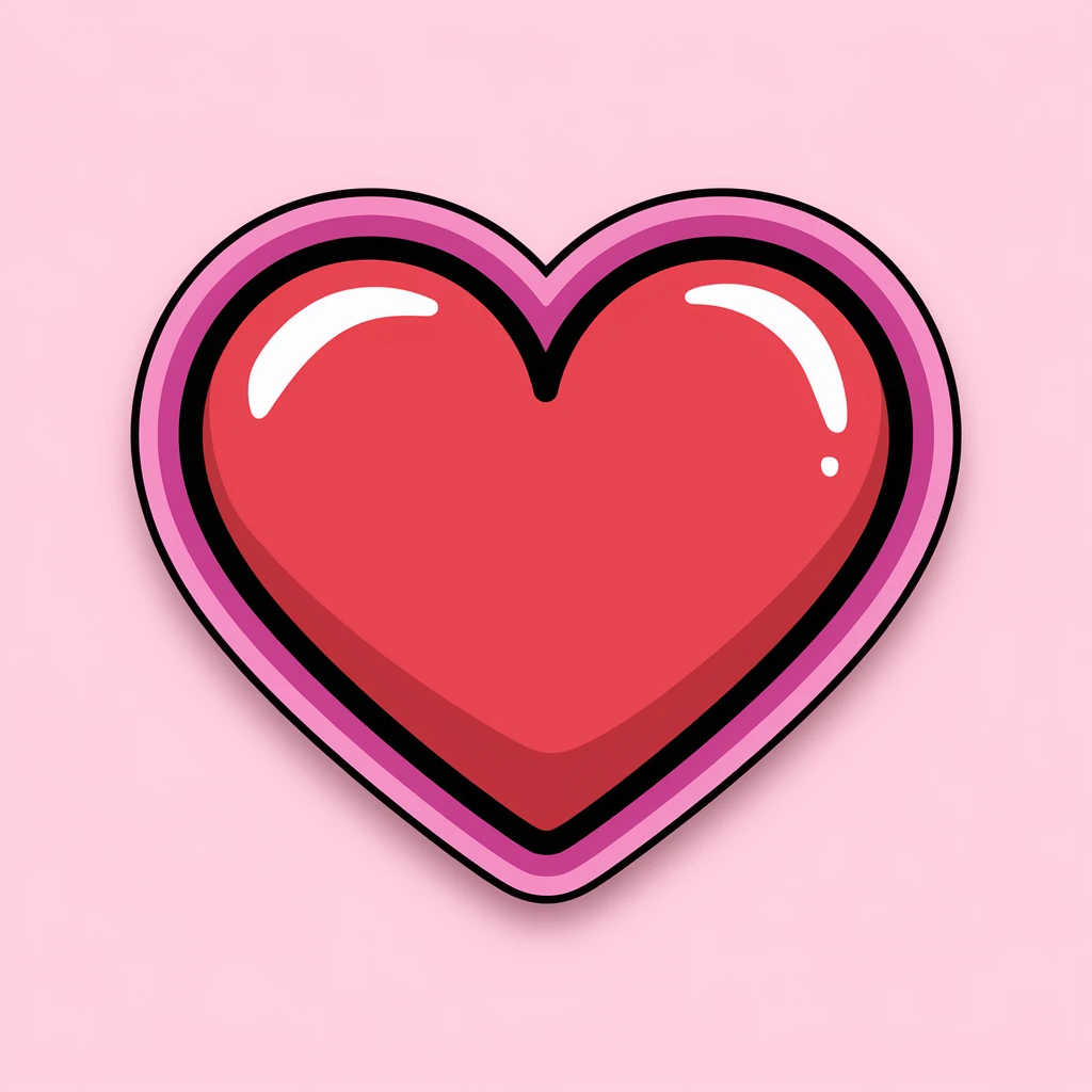 heart with a soft velvet border emoji