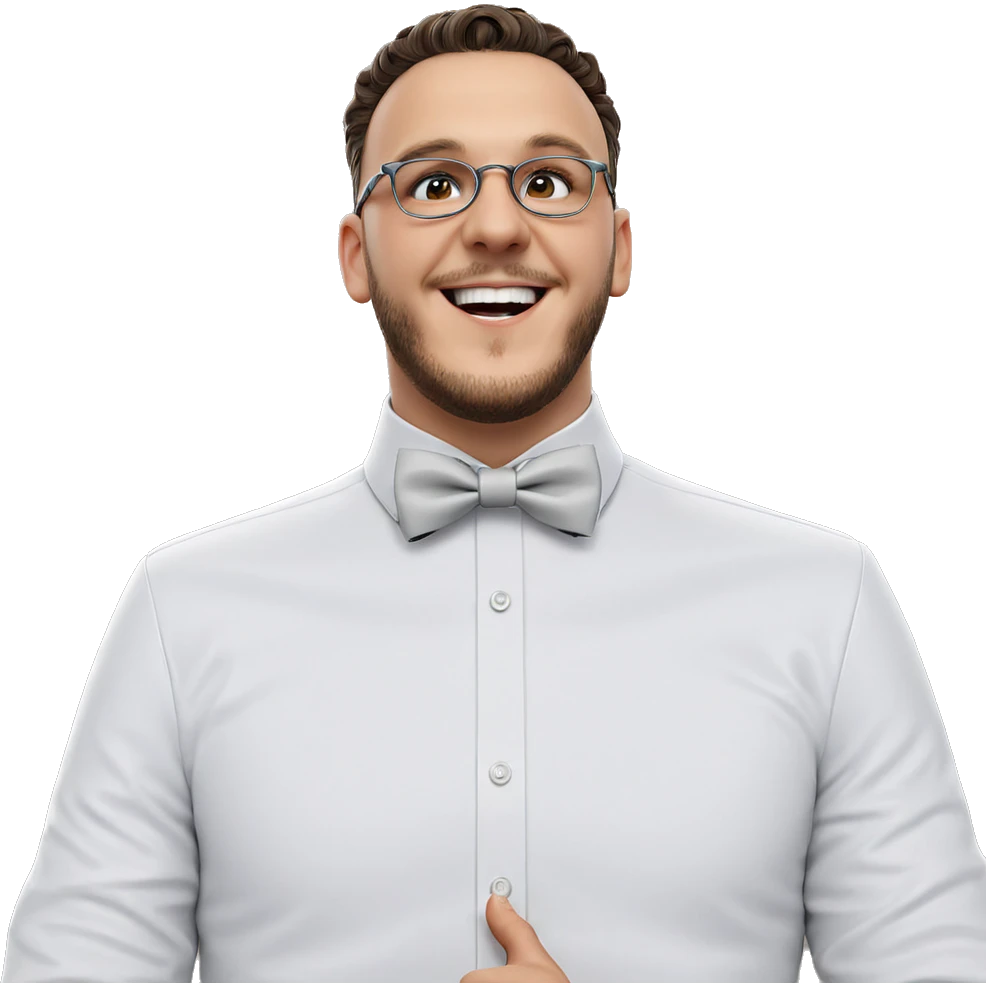 smiling boy in bowtie emoji