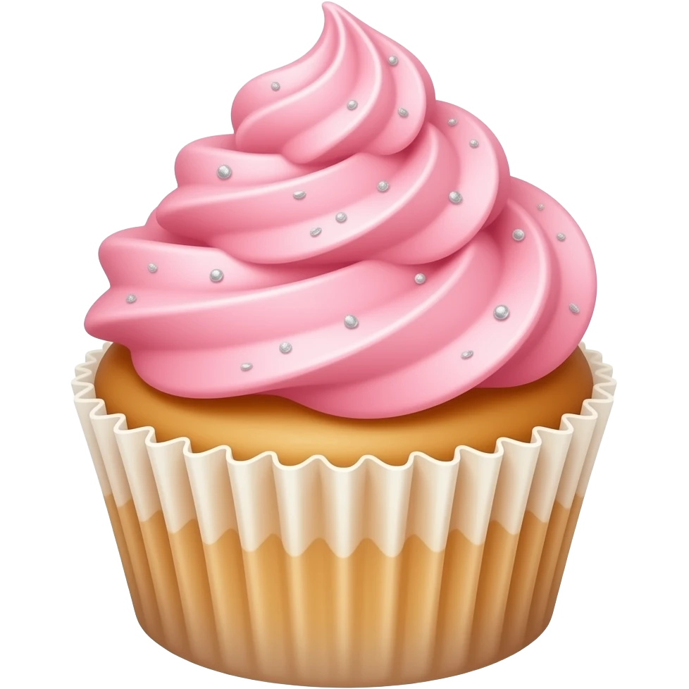 Cupcake with pink icing emoji