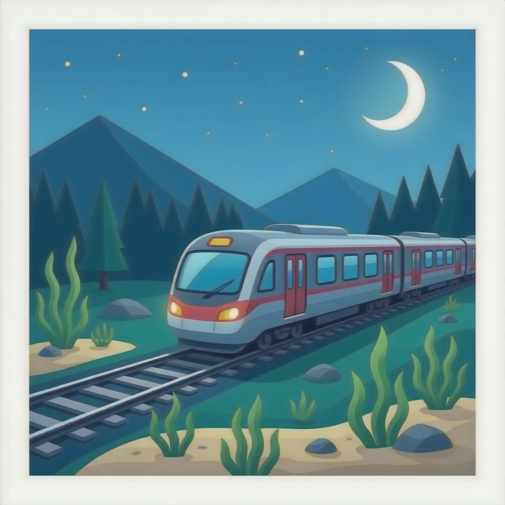 Train aquarium emoji