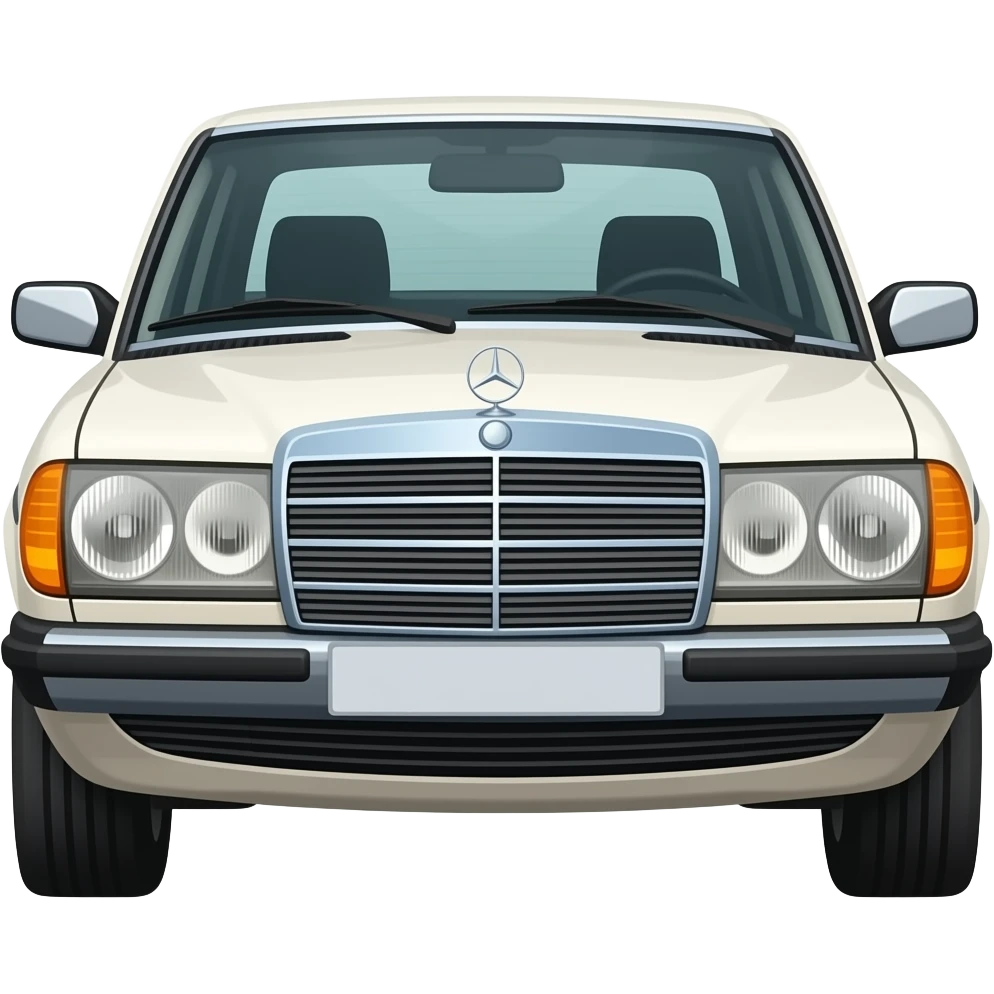 white mercedes 240d emoji