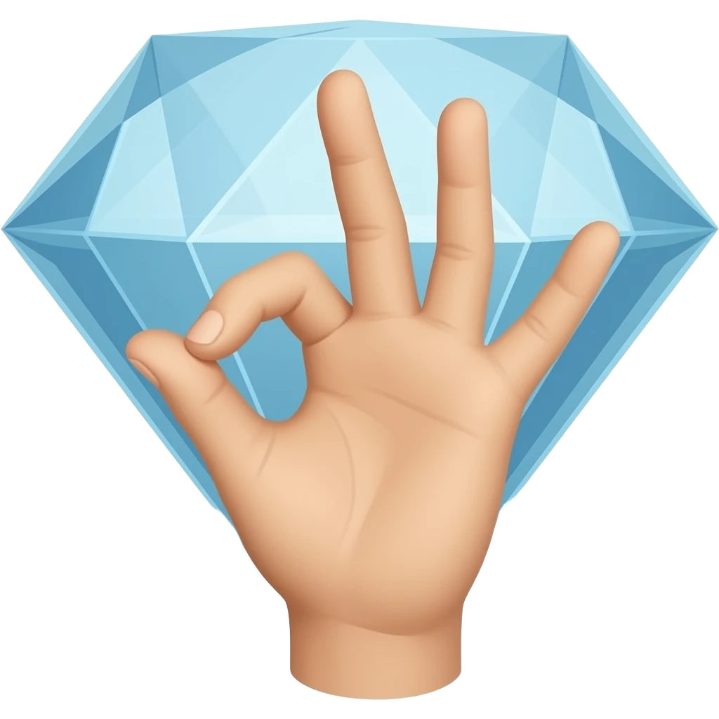 A hand mudra that's like a diamond. emoji