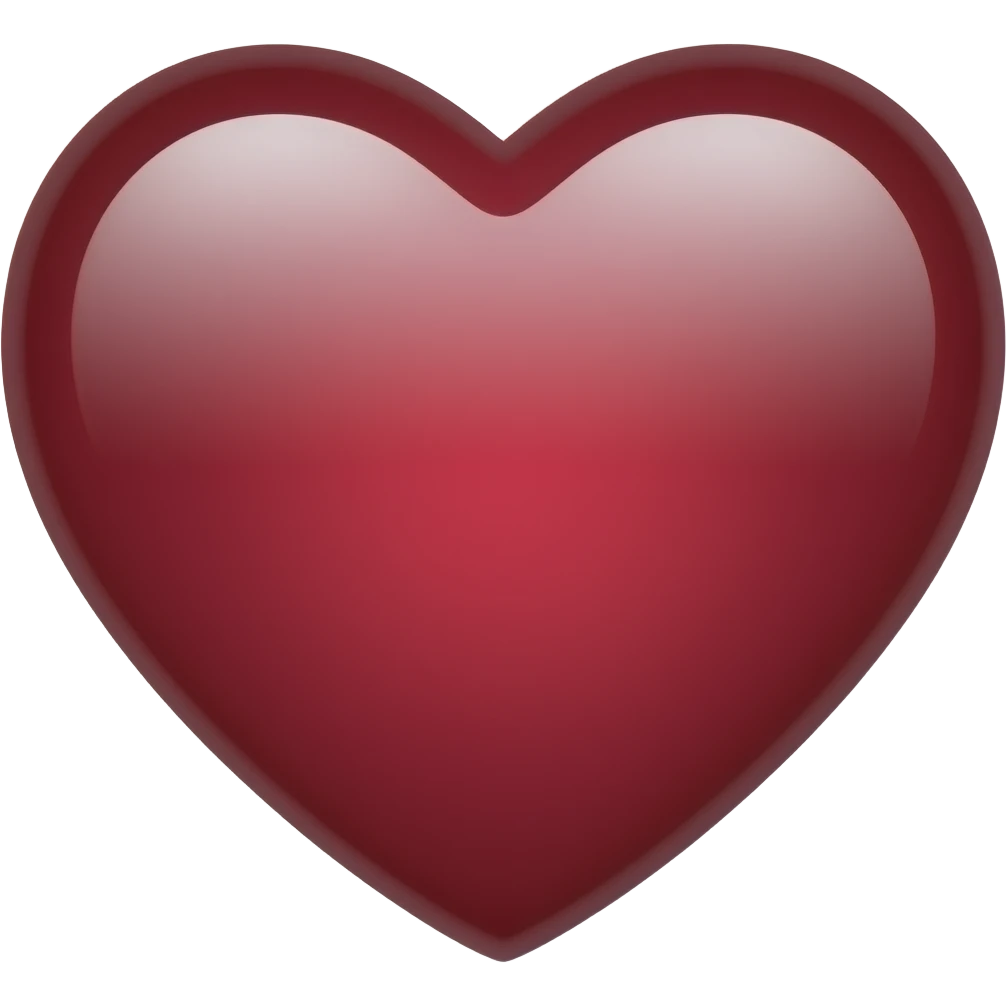 Garnet simple heart emoji