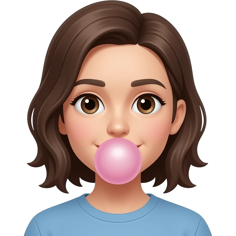 I Bubble gum emoji