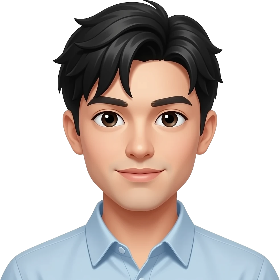 black hair young handsome men emoji