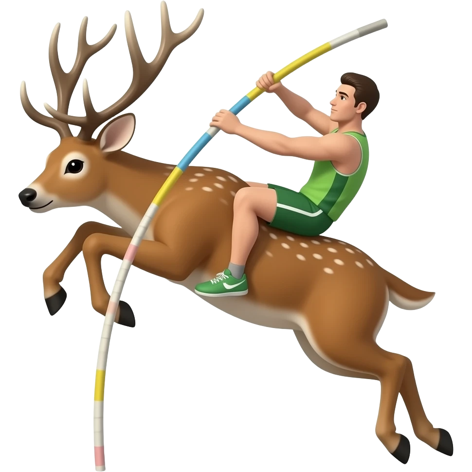deer athlete Pole Vault emoji