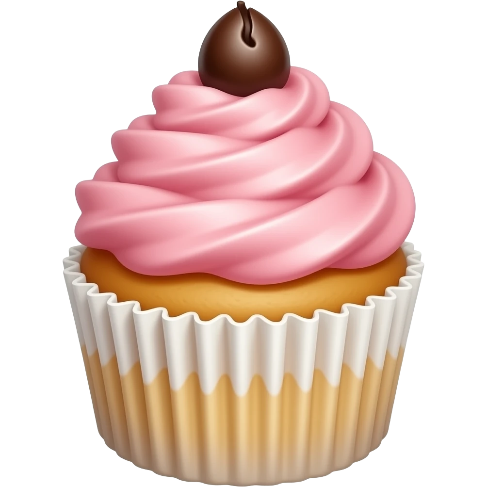 Cupcake with pink icing emoji