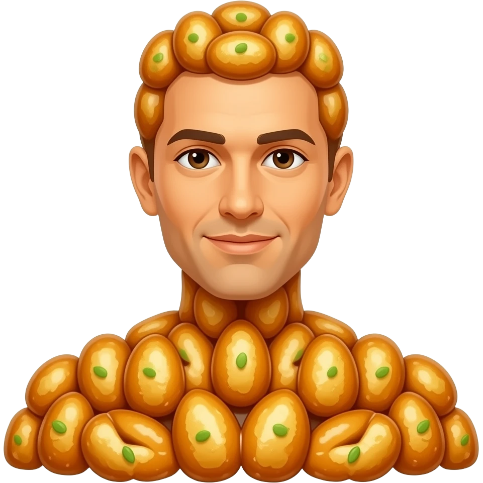 Create an emoji of kaju katli in a human form emoji