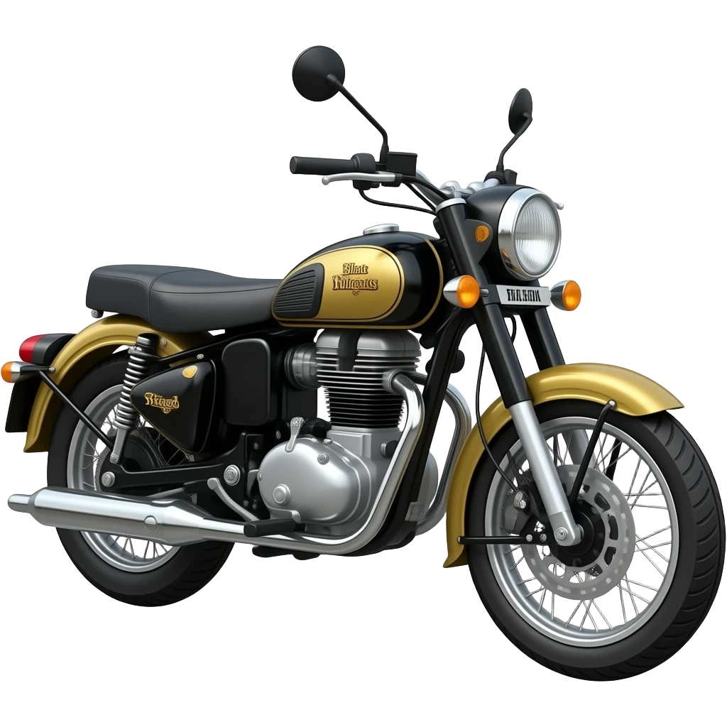 Royal Enfield Black gold bullet 350 emoji