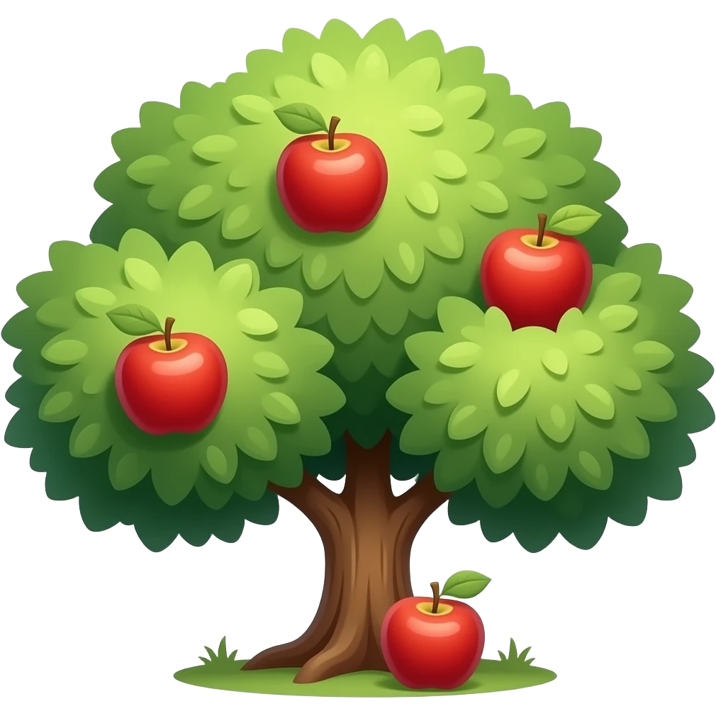 apples on tree's emoji