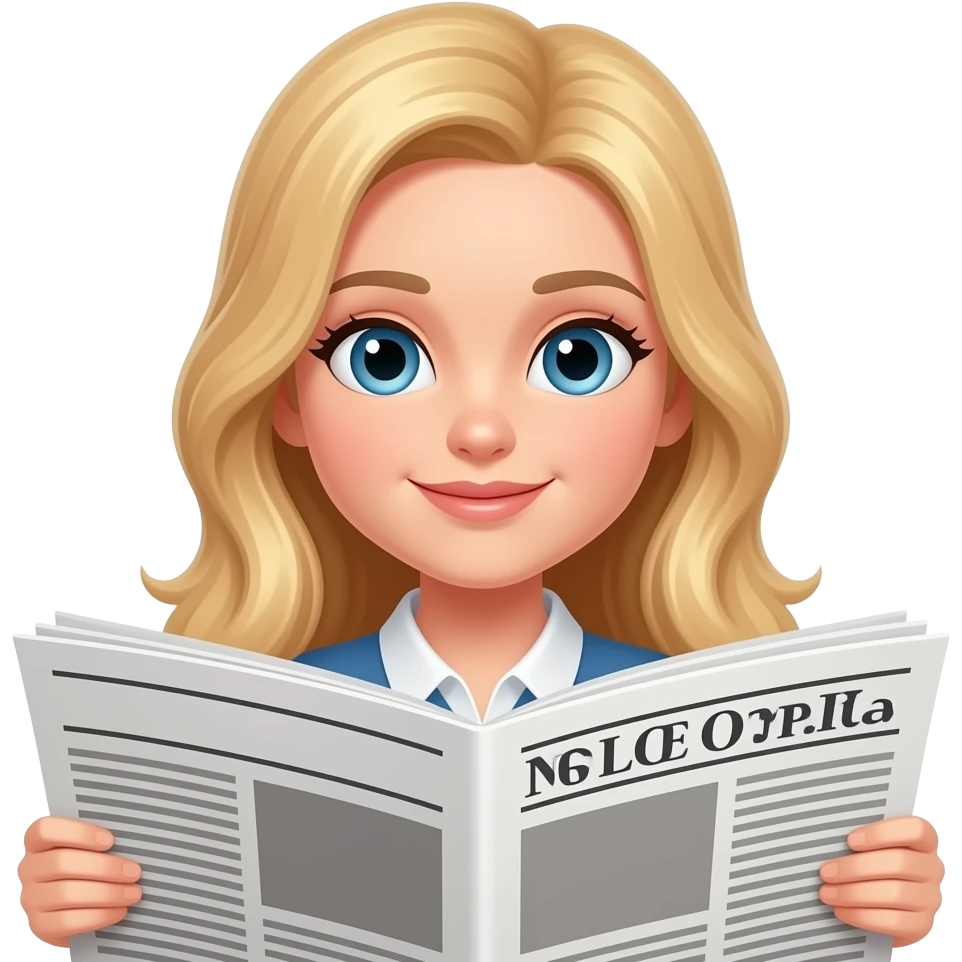 quiero una chica blanca rubia​  que trabaje e u periódico emoji