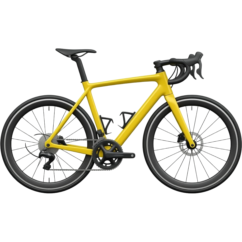 vibrant yelllow color bicycle emoji