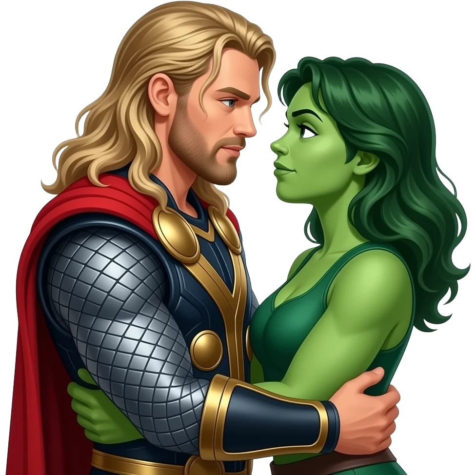 thor e mulher hulk love emoji