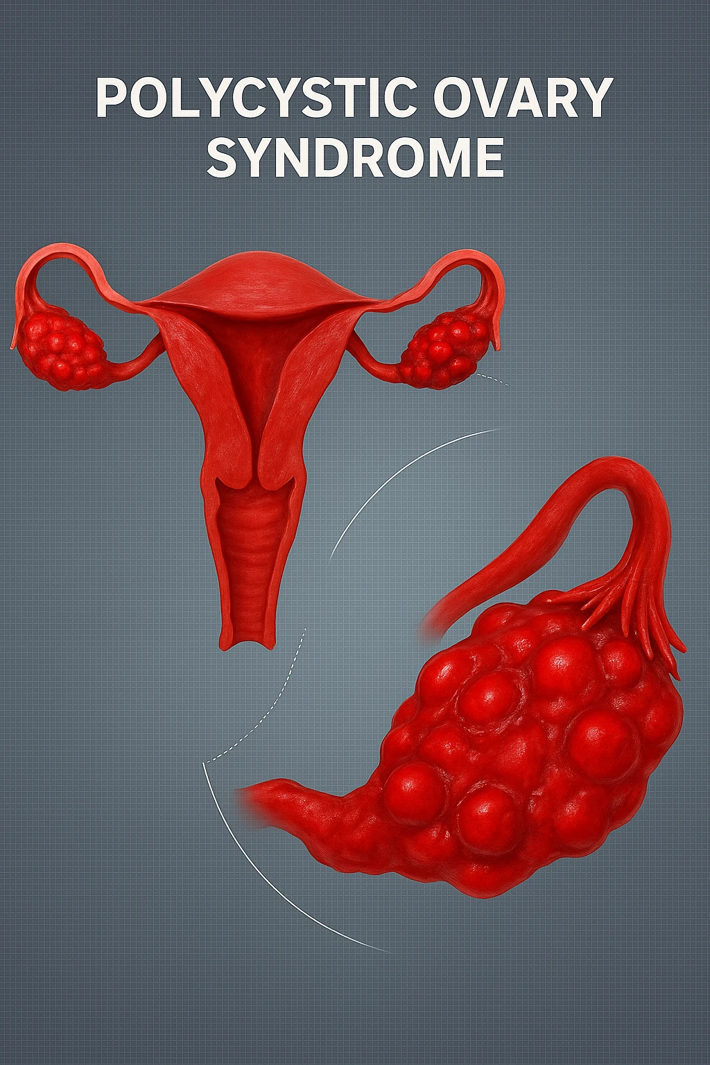 pcos con problema ormonale e infiammatorio SU DONNA in 3d emoji