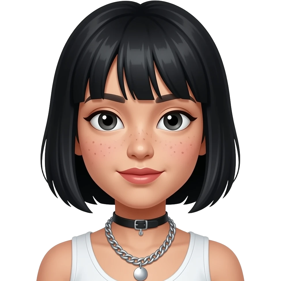 asian baddie with Measles emoji