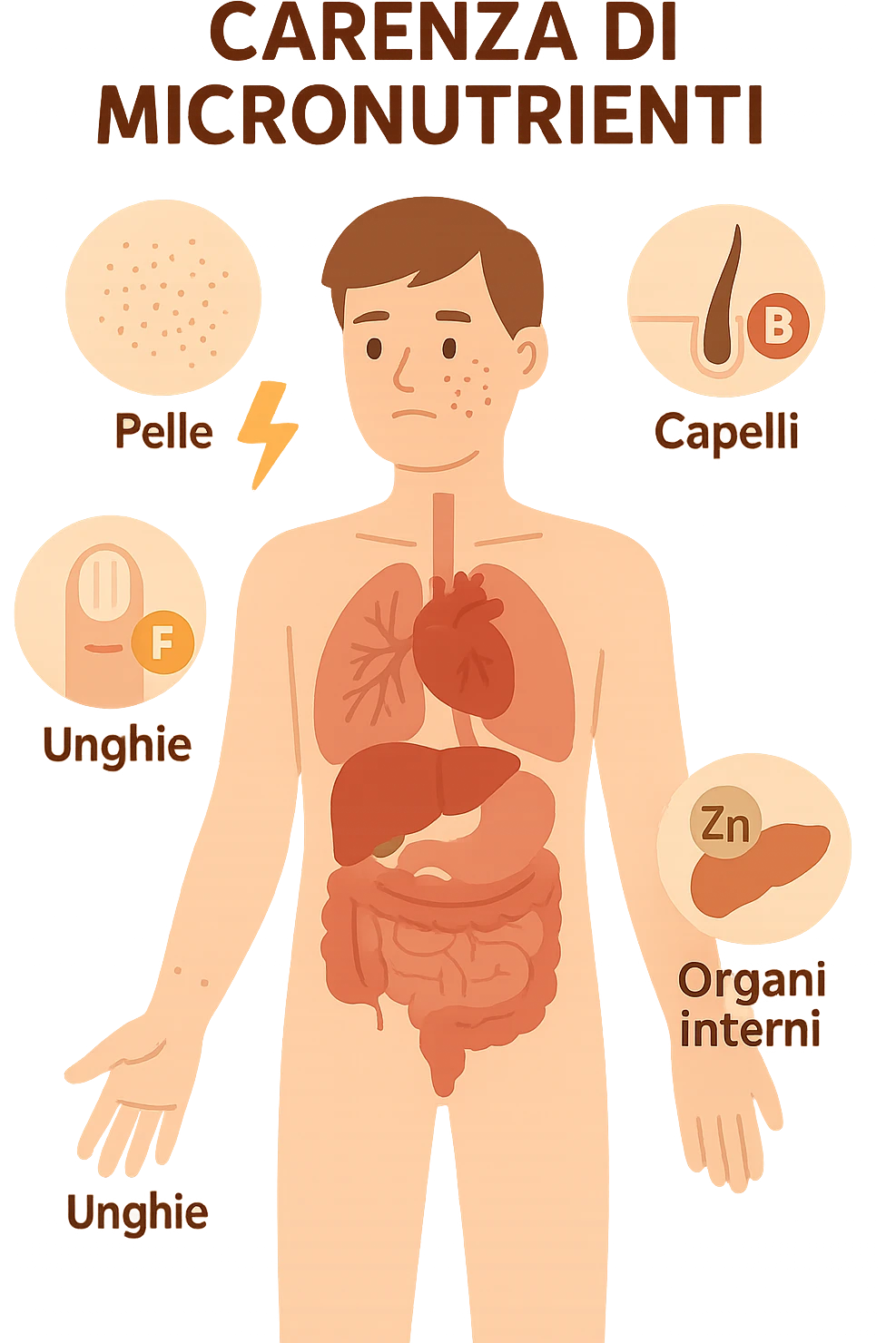 corpo umano in carenza di micronutrienti in italiano emoji