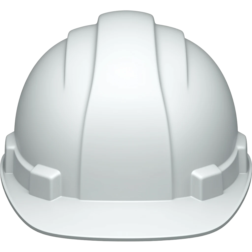 Casco blanco de ingeniero a emoji