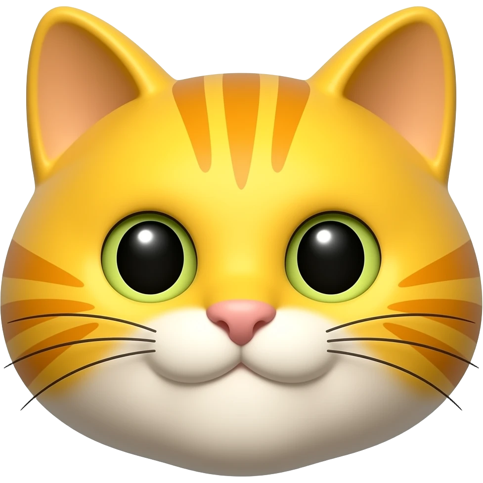 노란 고양이 얼굴 emoji