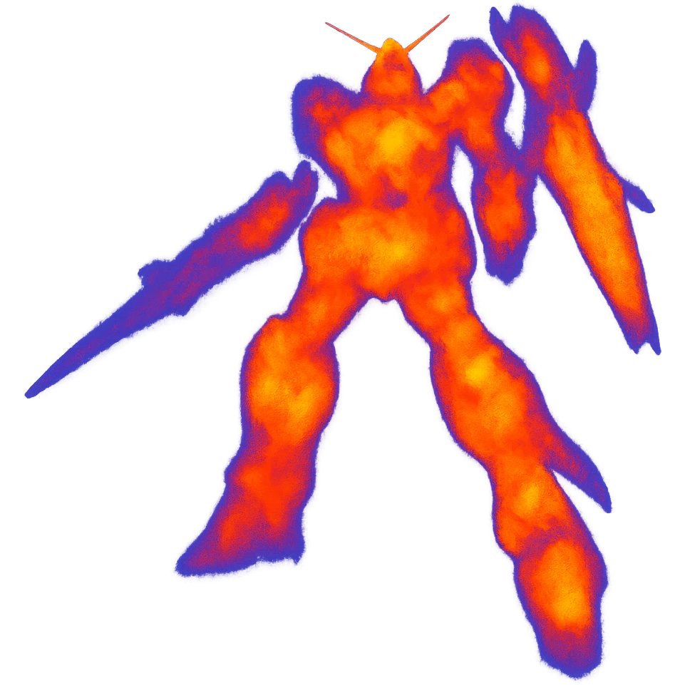 Gundam RX-0 Unicorn in full height, front view emoji
