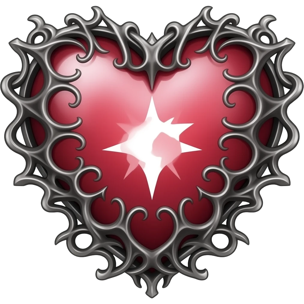 gothic romance heart emoji