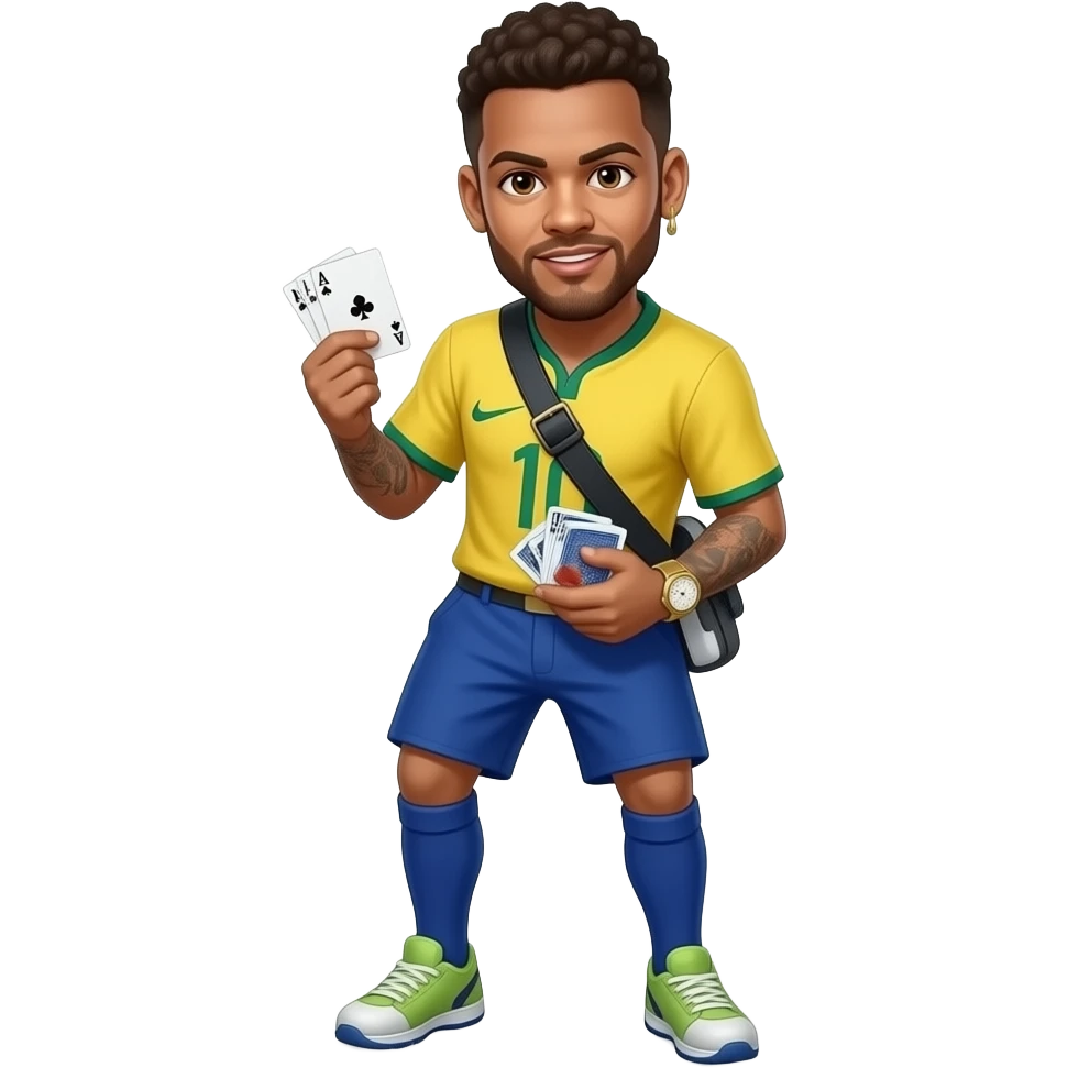 neymar qui joue au poker sur un watch emoji
