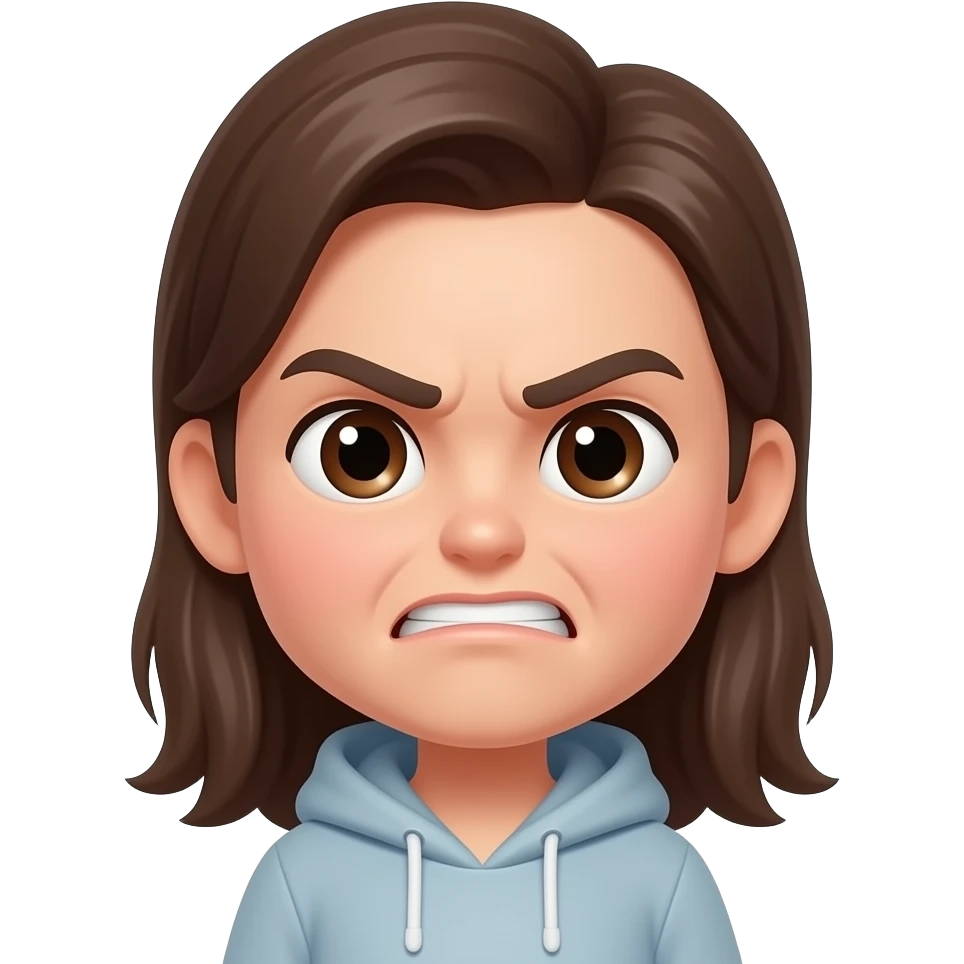 Angry smile, but still cute emoji