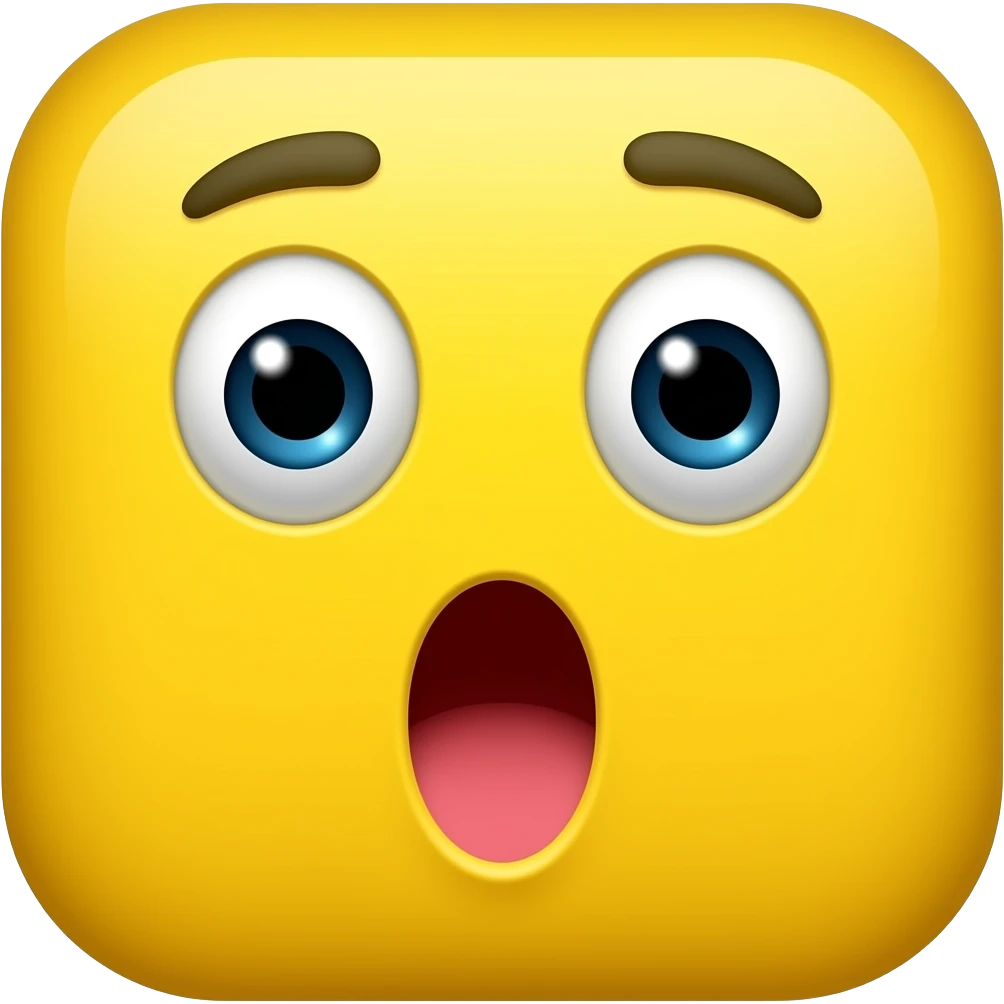 rosto surpreso com a boca aberta emojis.com como amarelo um quadrado emoji