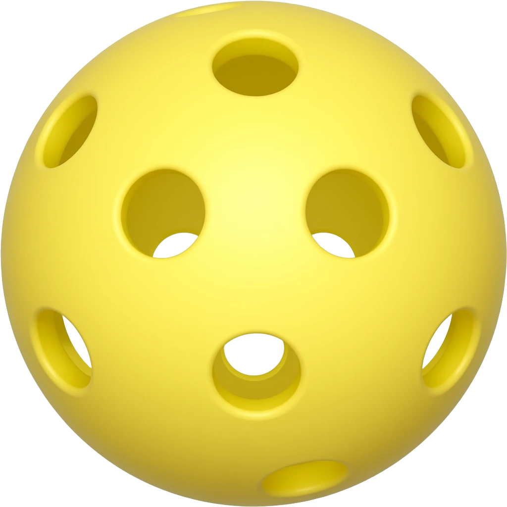 Yellow pickleball emoji