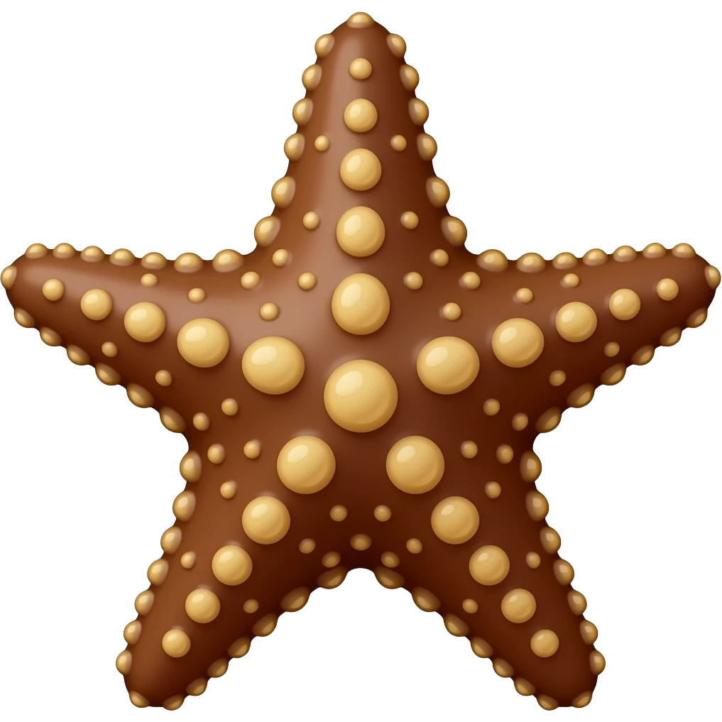 Chocolate starfish emoji