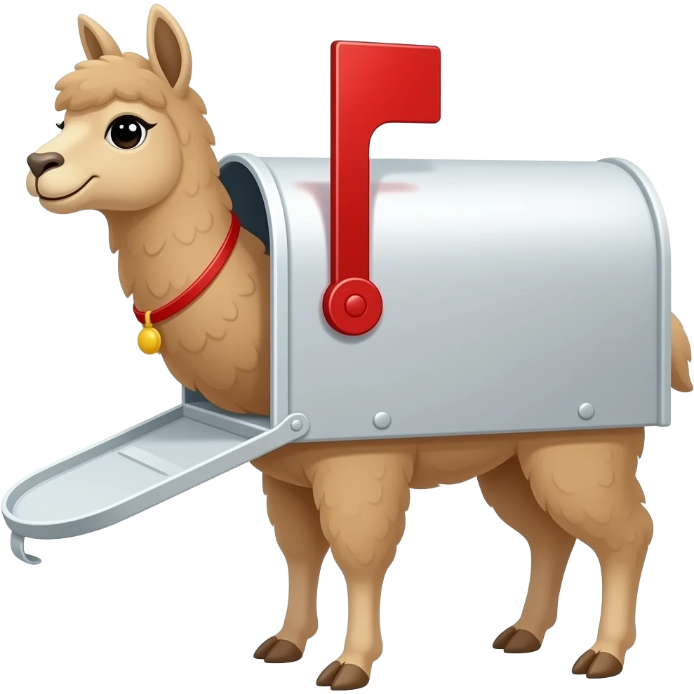 llama in a mailbox emoji