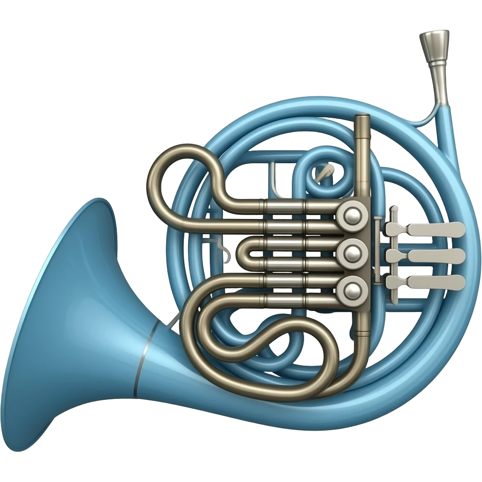 Corno francese blu emoji