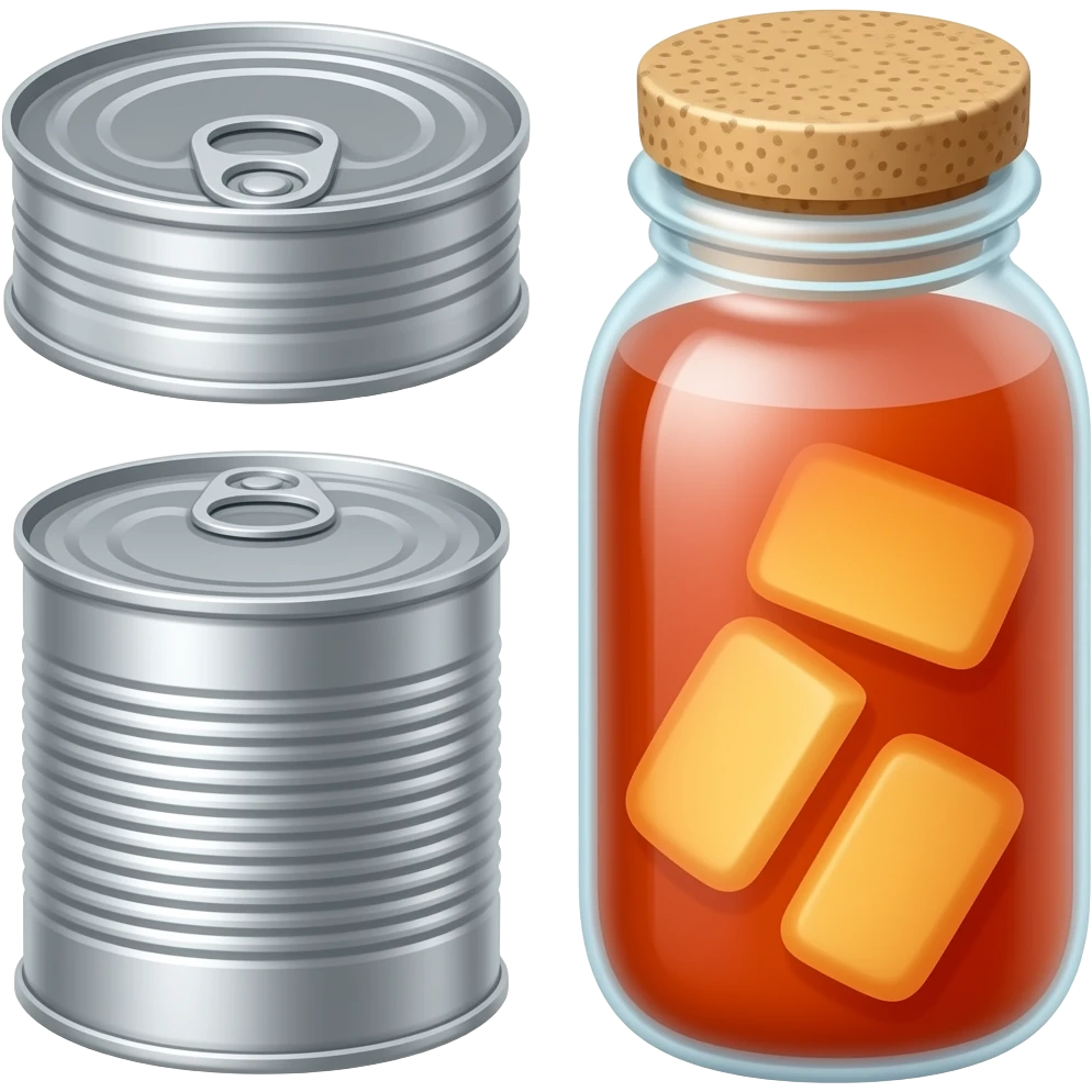 vector flat Canned & Jarred emoji