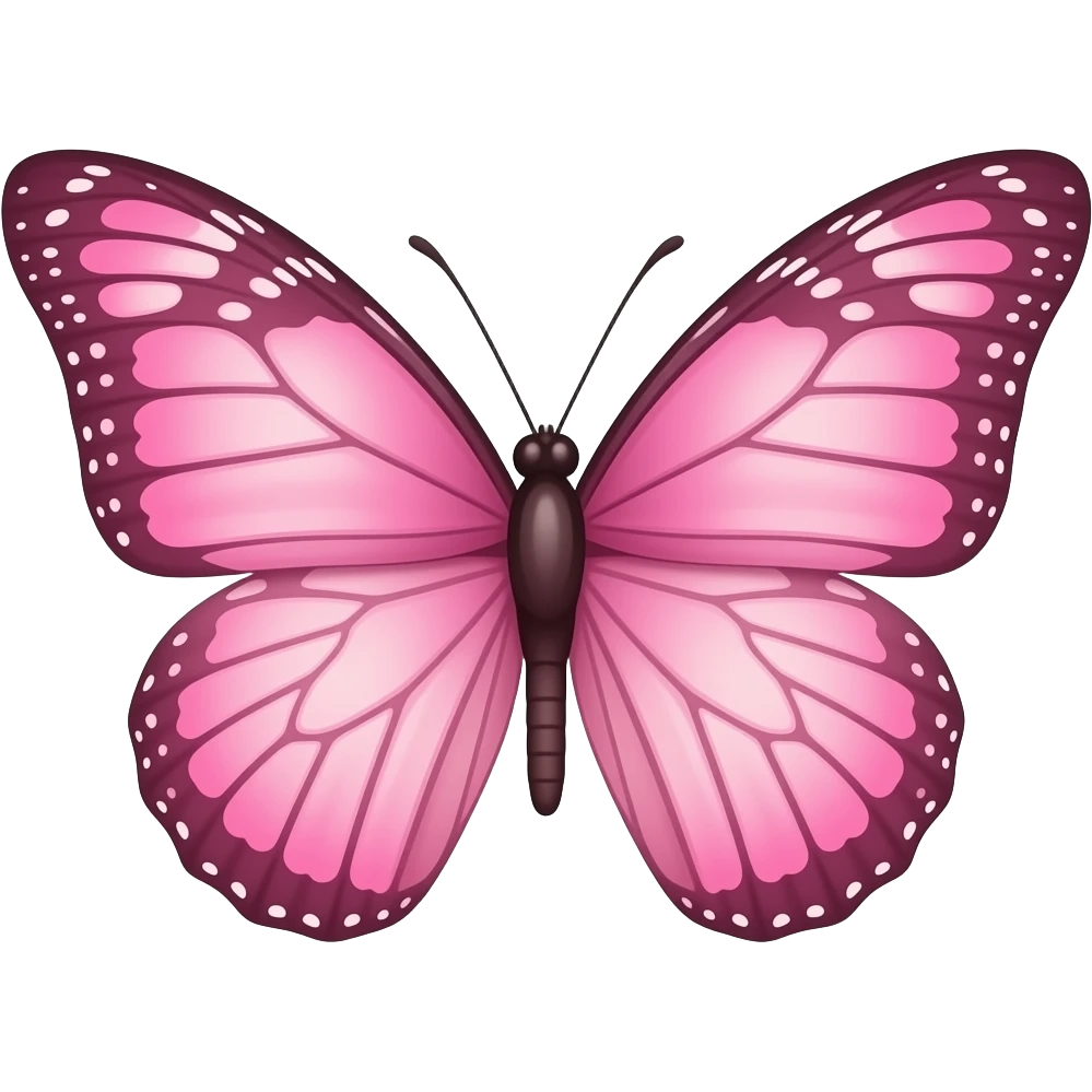 Pink butterfly emoji for chat emoji