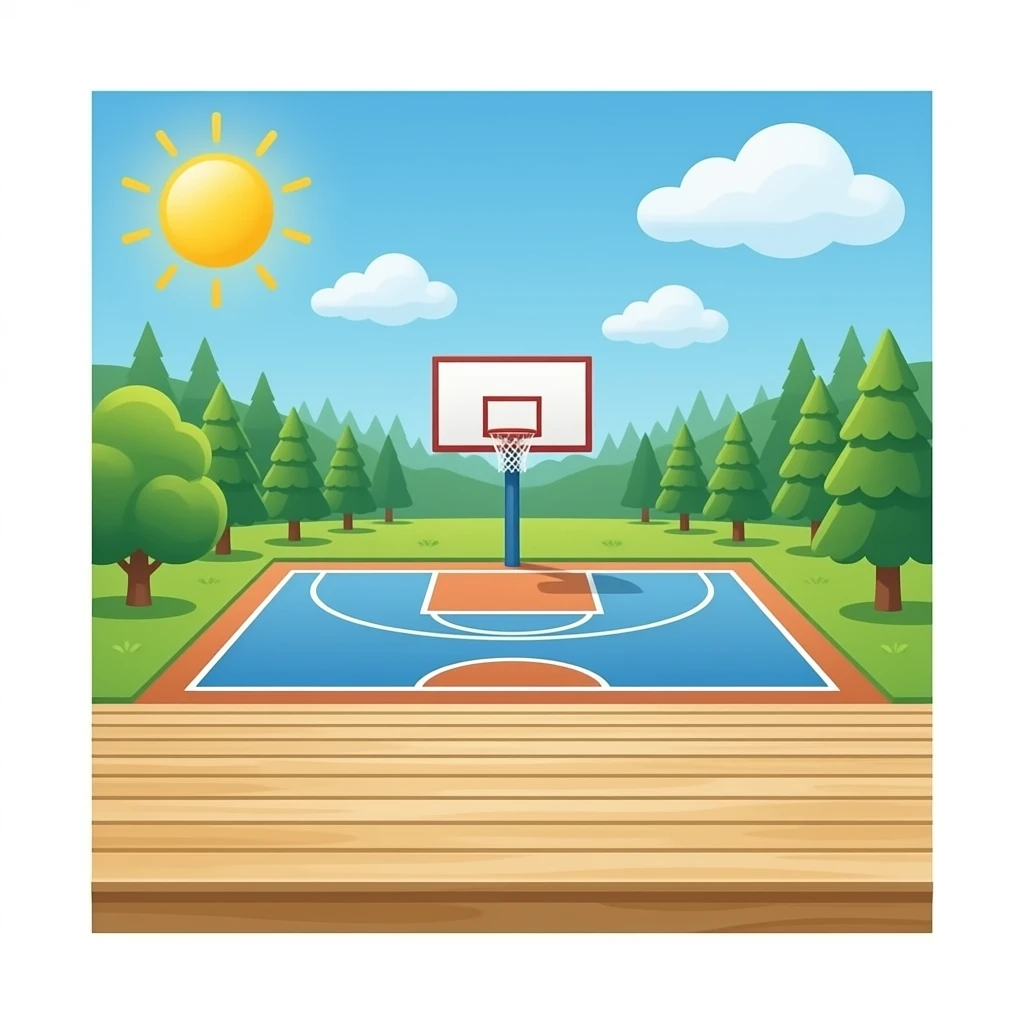 court with light ash wood emoji
