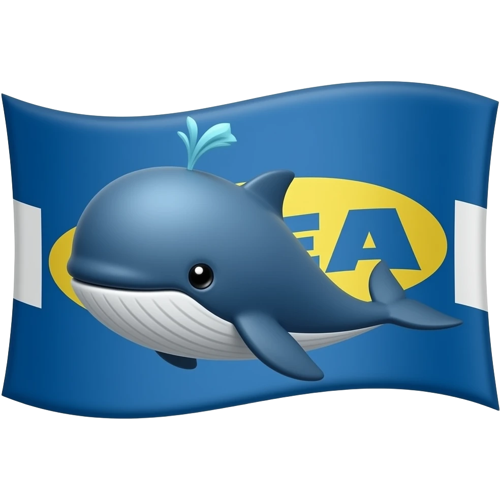 a femboy flag with an ikea blahaj on the middle emoji