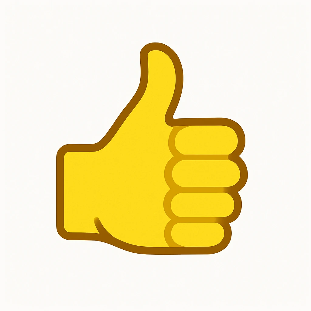 yellow emoji for thumbs up reaction emoji