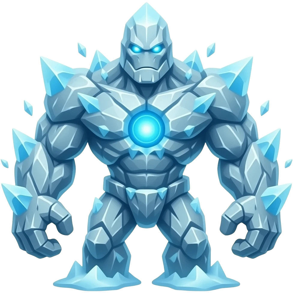Ice rock golem emoji