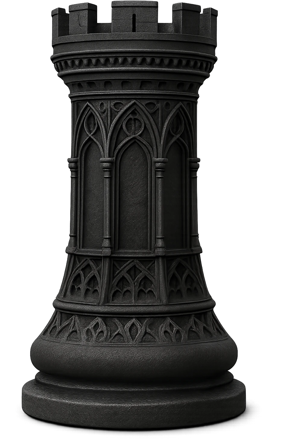 goth black chess rook, no background emoji