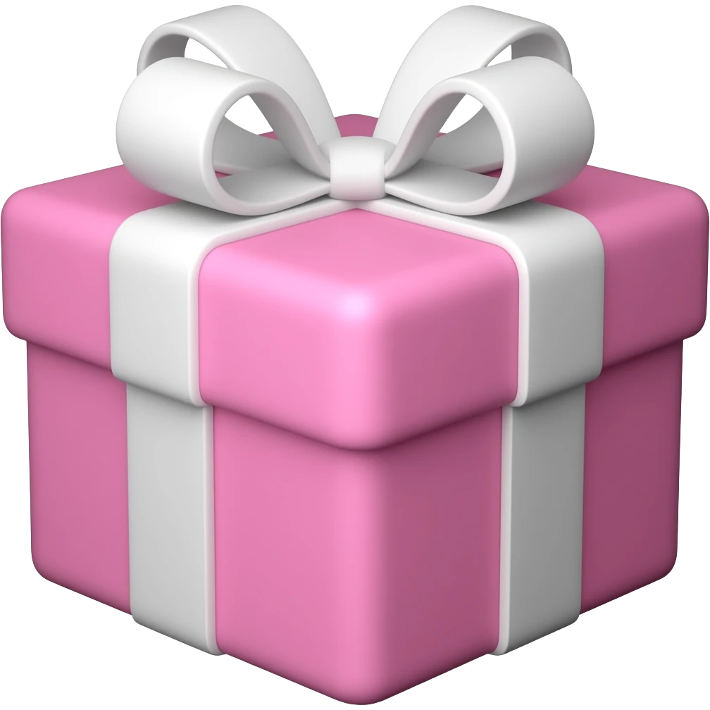 pink gift emoji