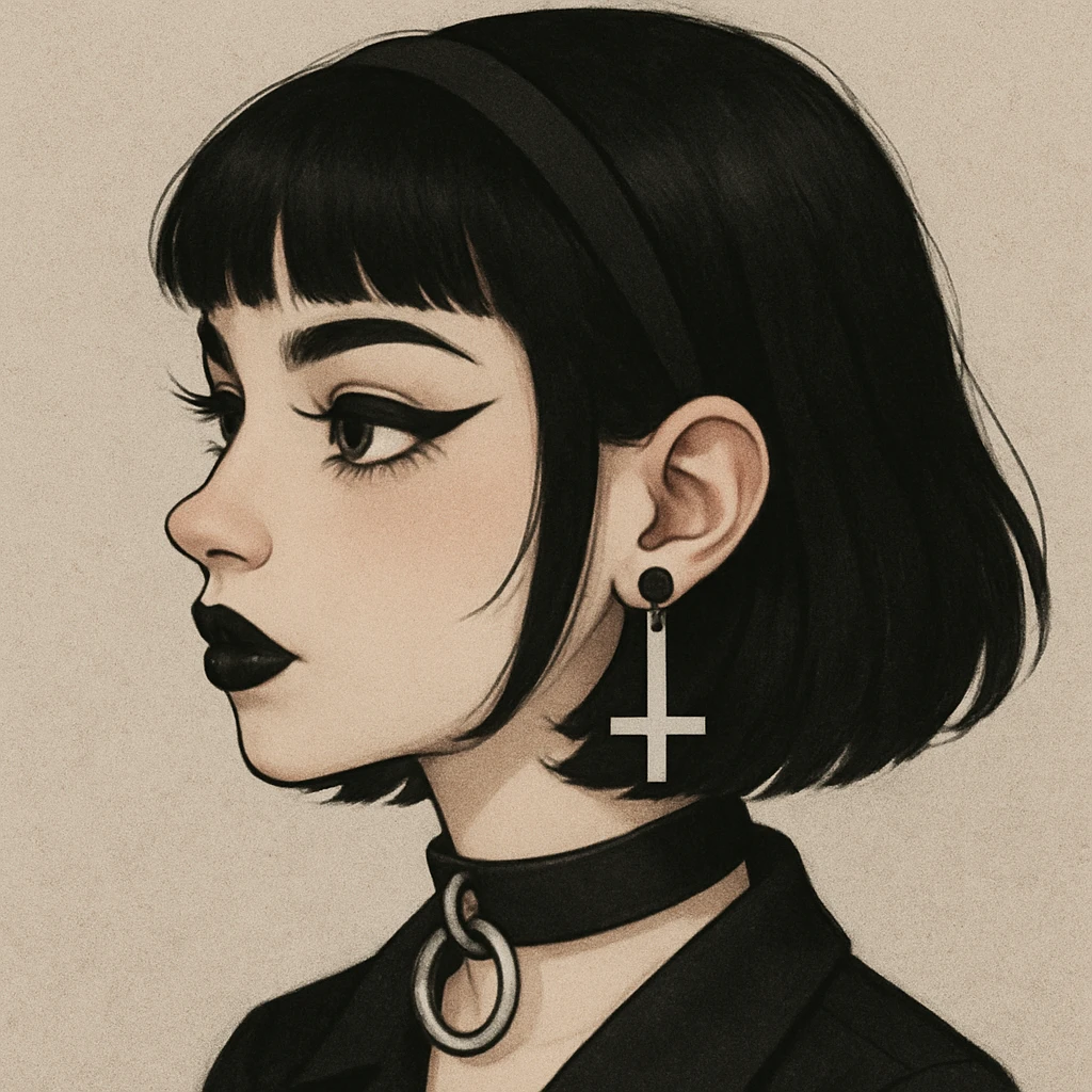cute goth  profile girl emoji