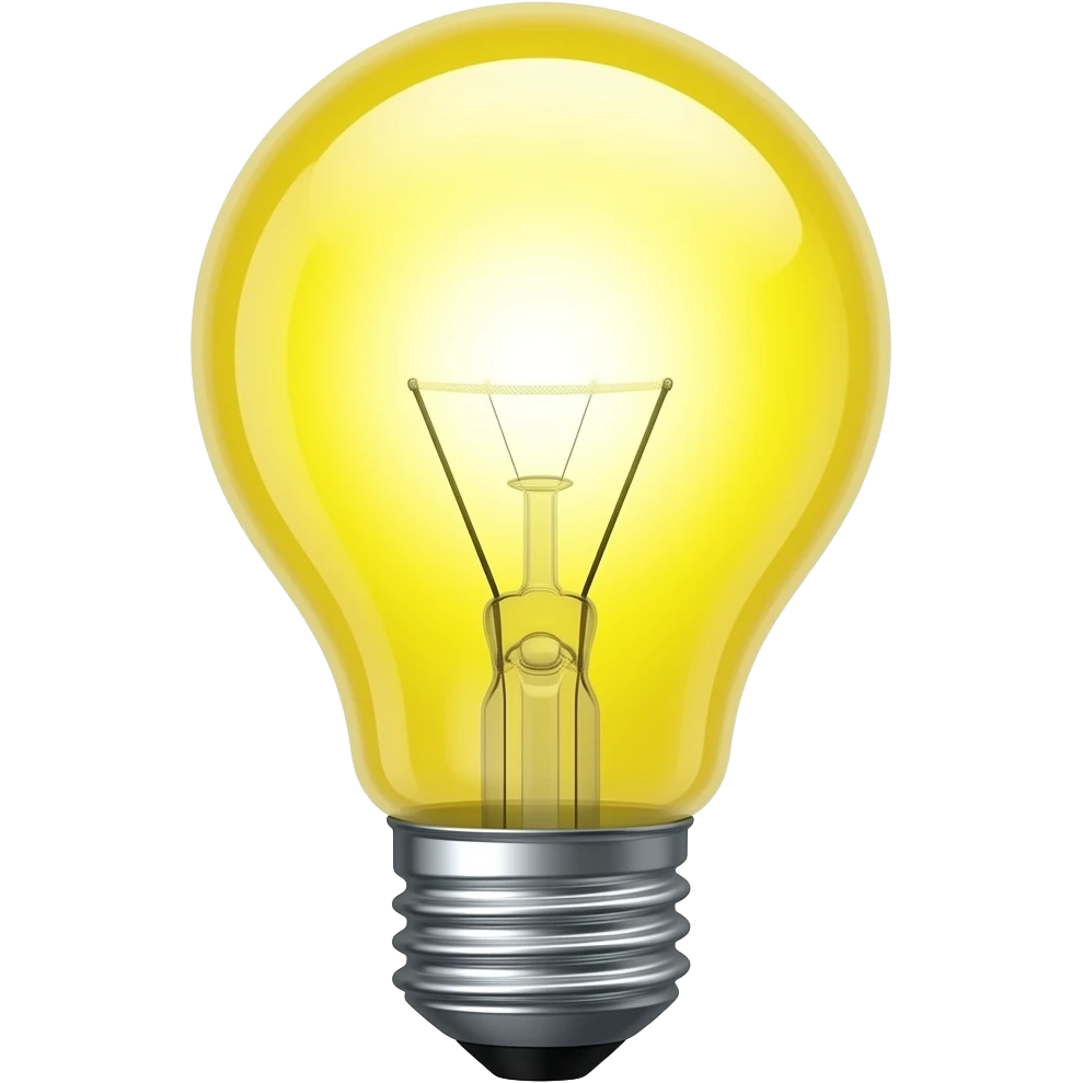 bulb in light yellow colour emoji