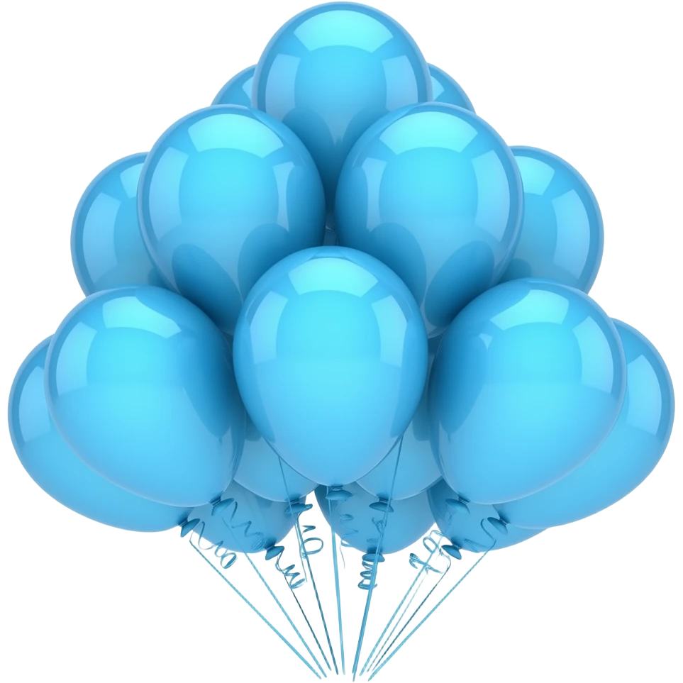 baby blue balloon set emoji
