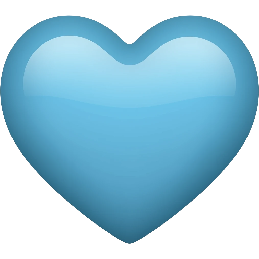 b then a = then a blue heart emoji
