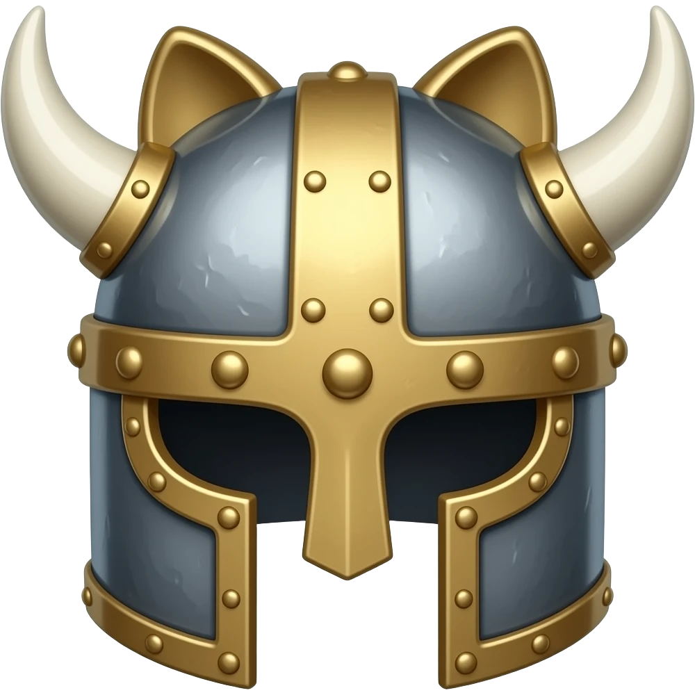 Cat Viking authentic helmet emoji