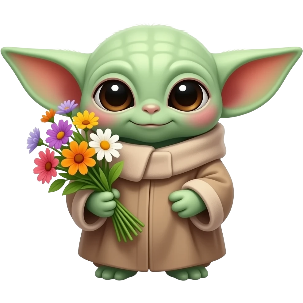 grogu holding flowers emoji