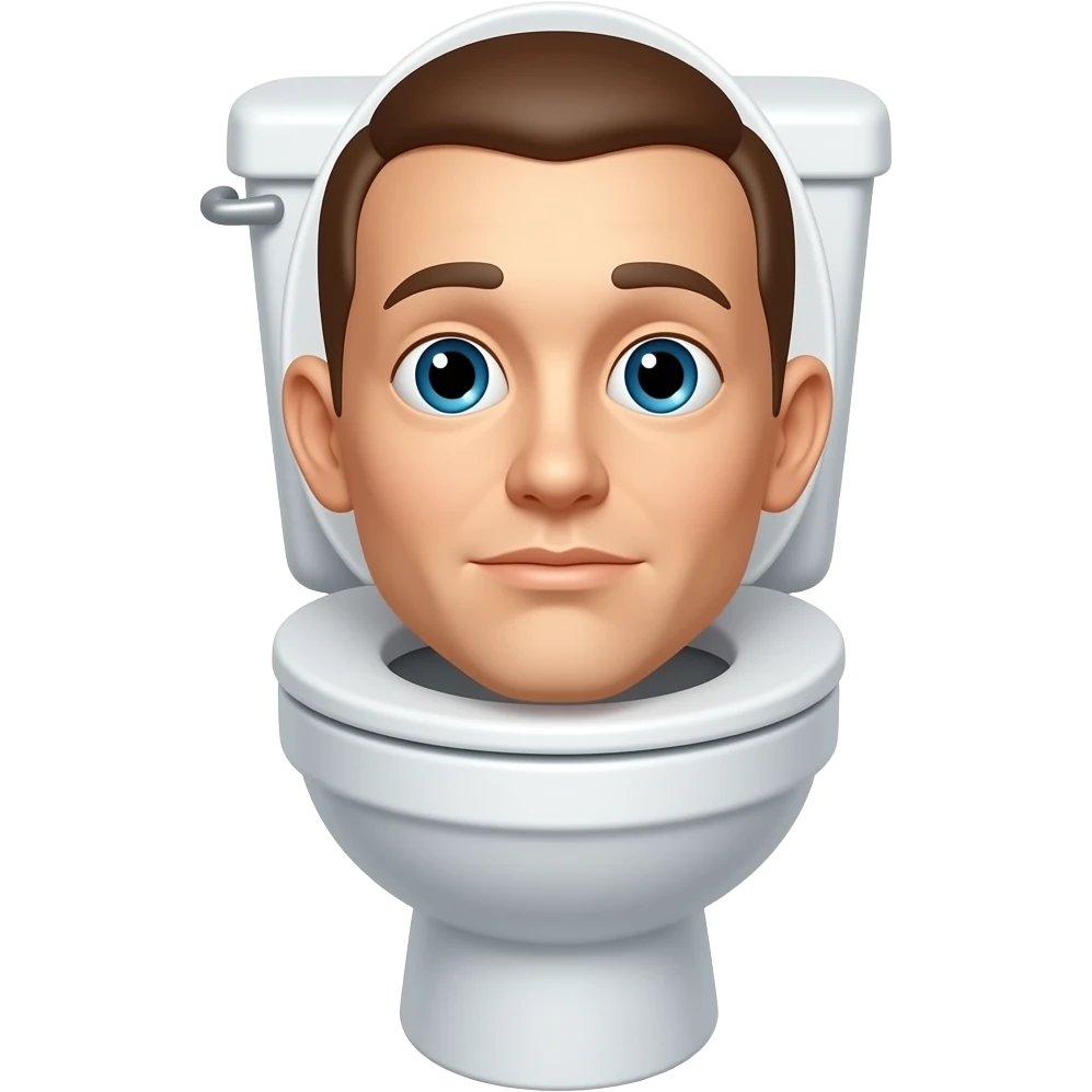 toilet with human head emoji