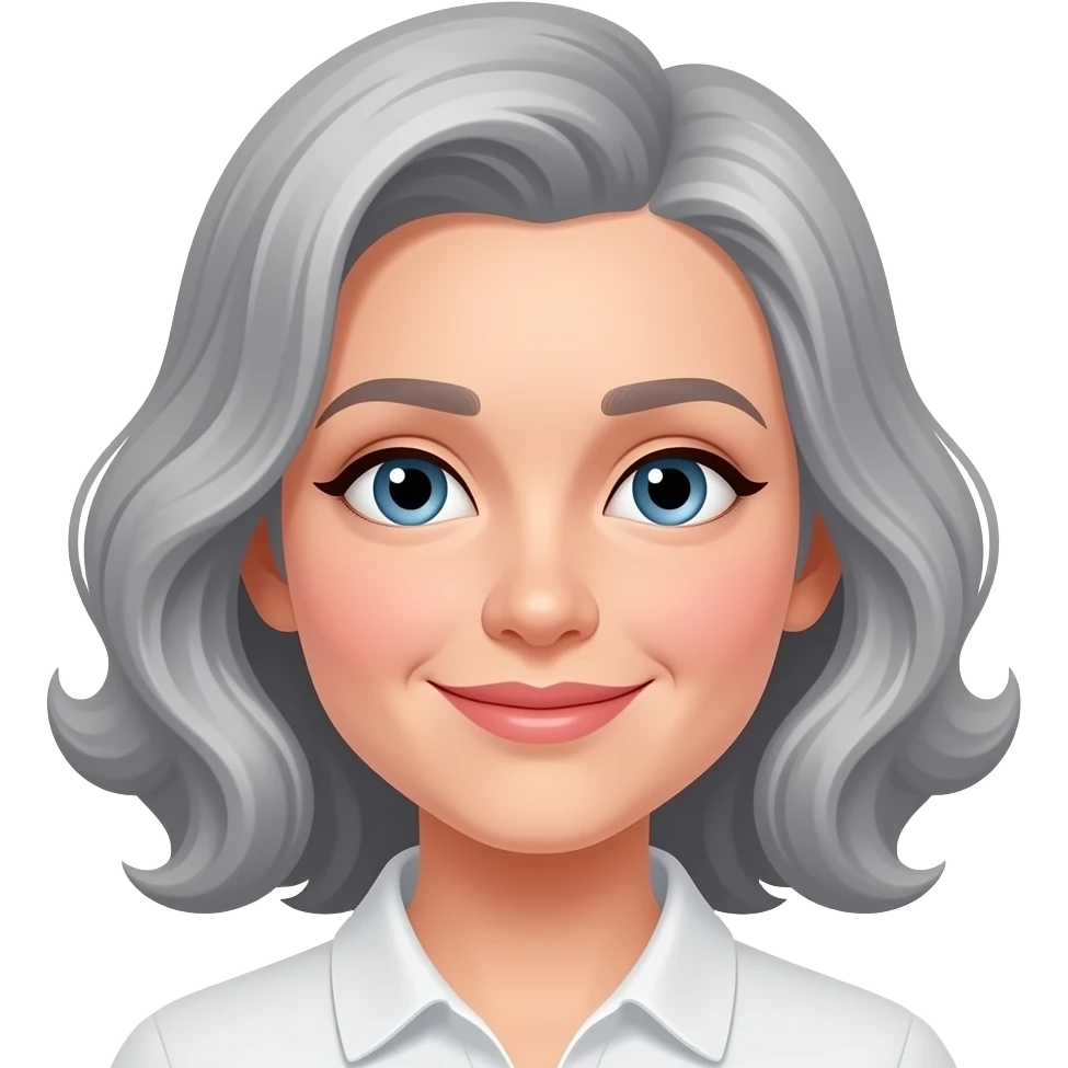 Very kind and loving with grey Vintage hair emoji