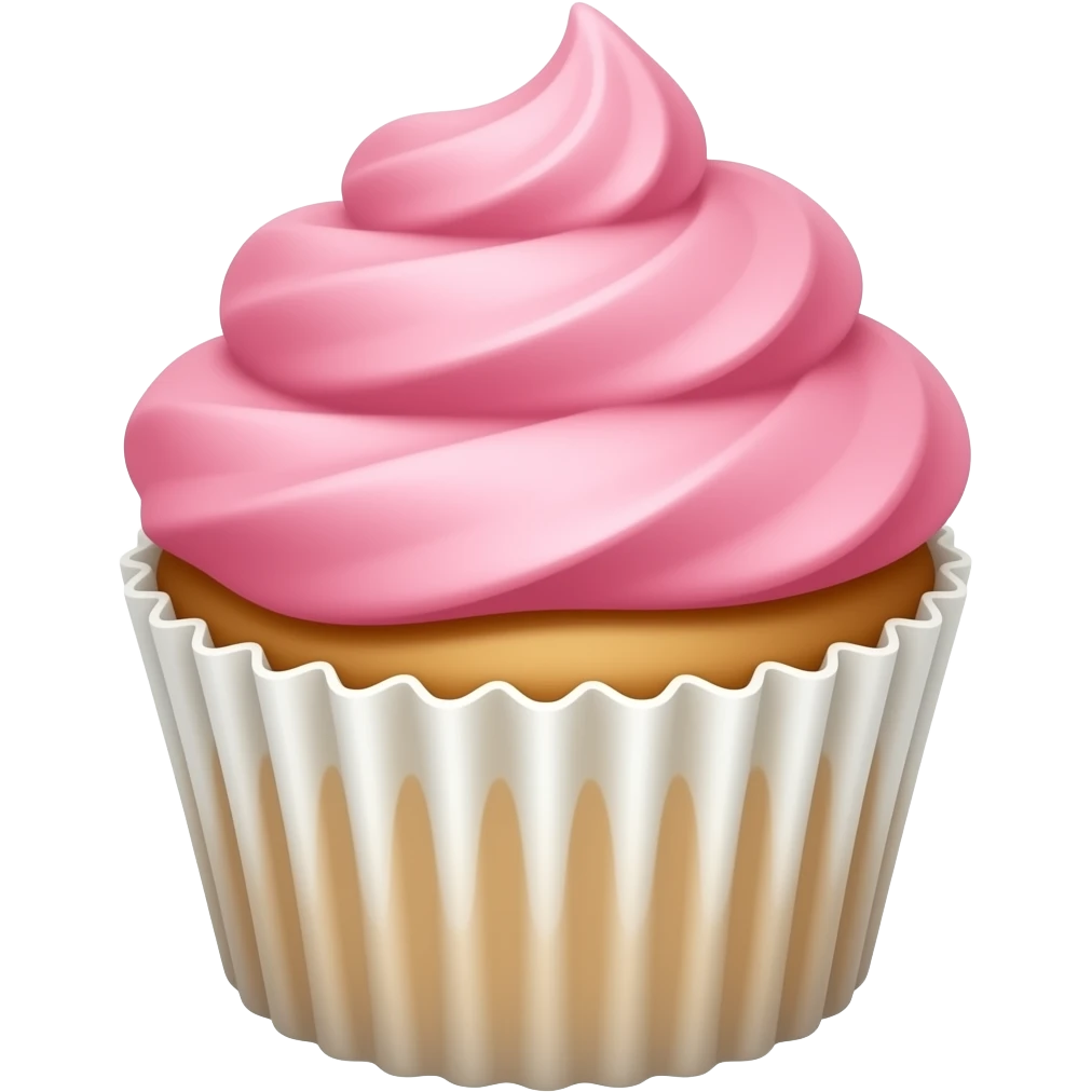 Cupcake with pink icing emoji